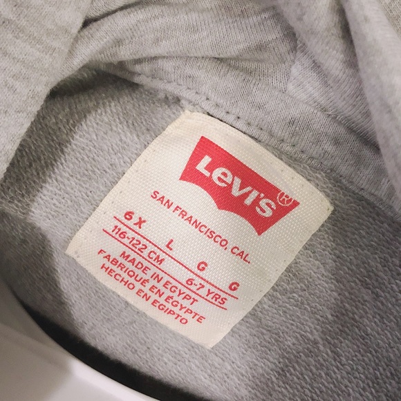 Levi’s Peplum Hoodie Sweatshirt Heather Grey Girls Size 6X NWT $42.00 - Picture 6 of 10